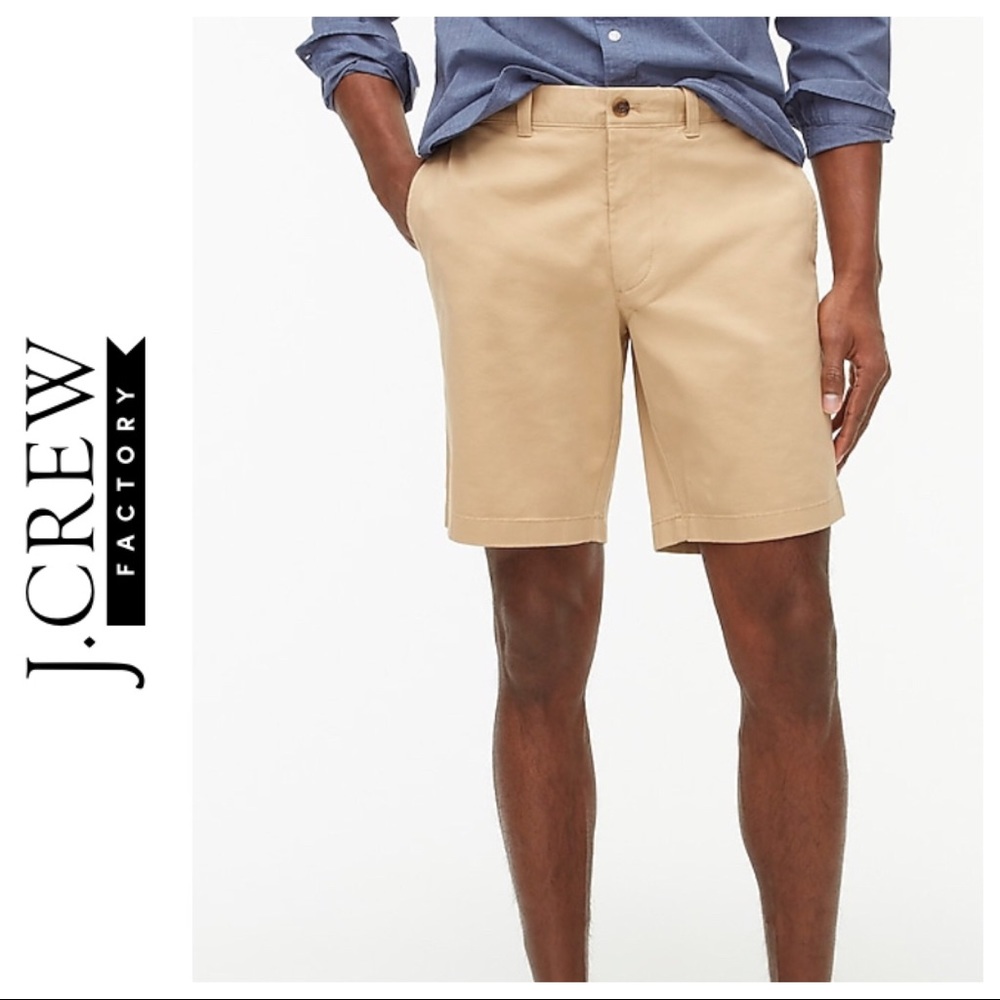 J. CREW KHAKI GRAMERCY CASUAL SHORTS 9” INSEAM 33W